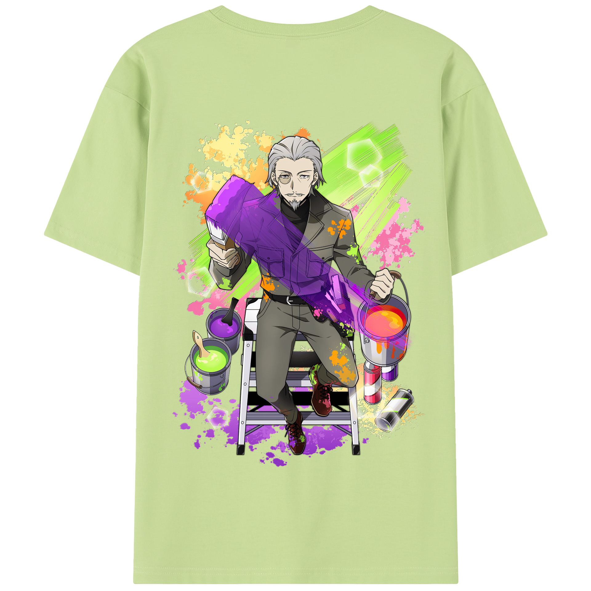 （画像用） 文豪ストレイドッグス Bungo Stray Dogs 綿100％半袖Tシャツ（背面プリント）